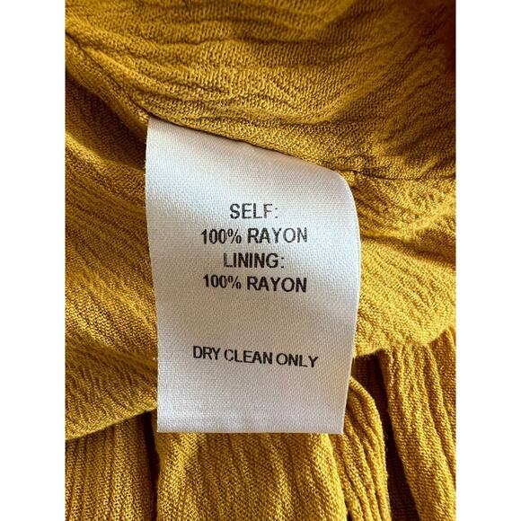 Lulus Much Obliged Wrap Maxi Dress Womens Small Golden Yellow Event Vacation - Picture 8 of 8